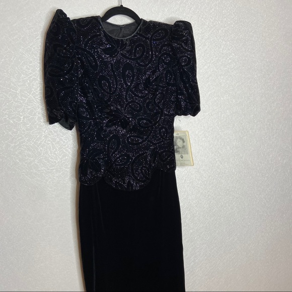 Vintage McClintock Glitter Velvet Dress - Picture 12 of 13